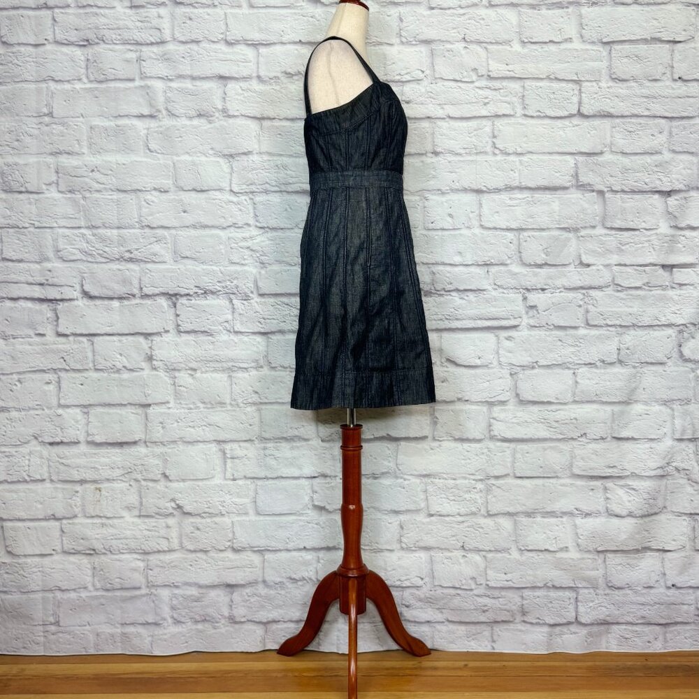 Anthropologie Fei Dark Blue Denim Mini Skirt - Picture 3 of 6